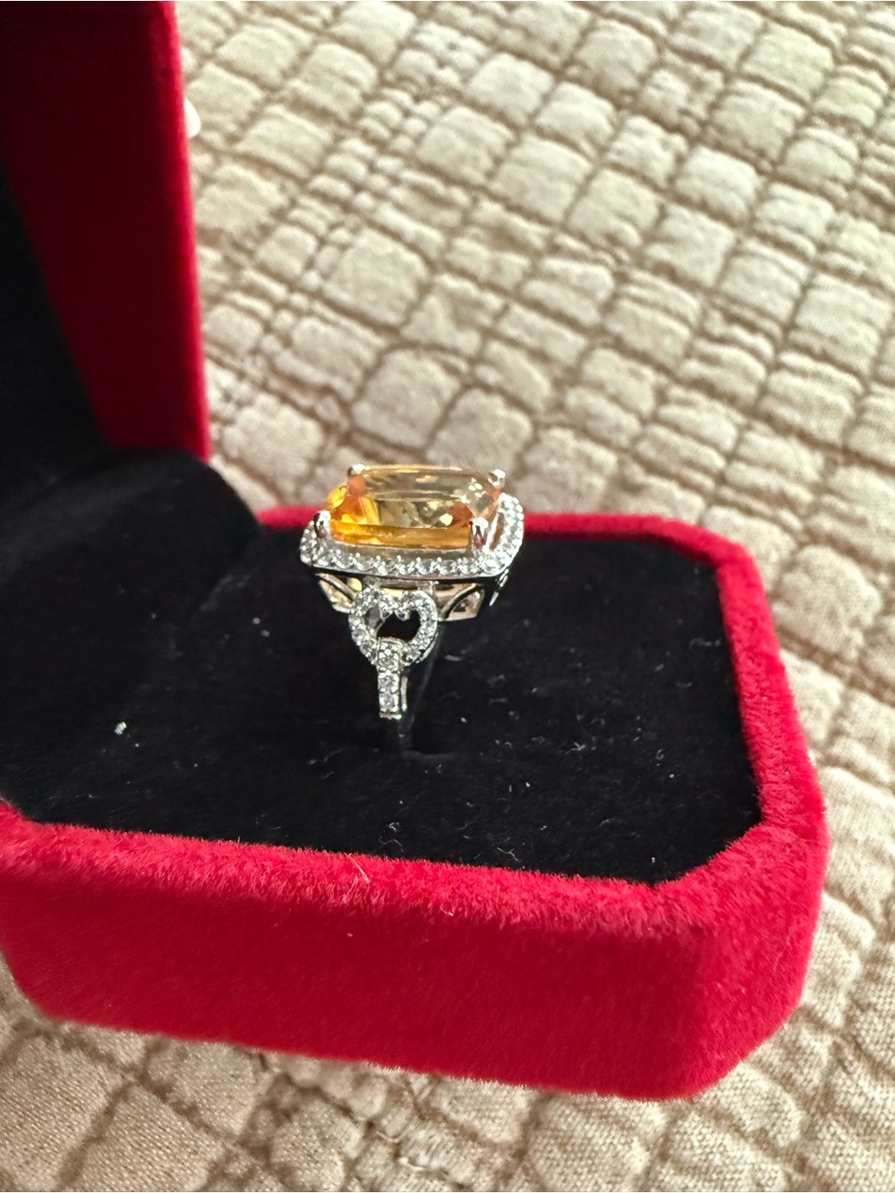 Genuine Citrine Birthstone Ring - Picture 3 of 9